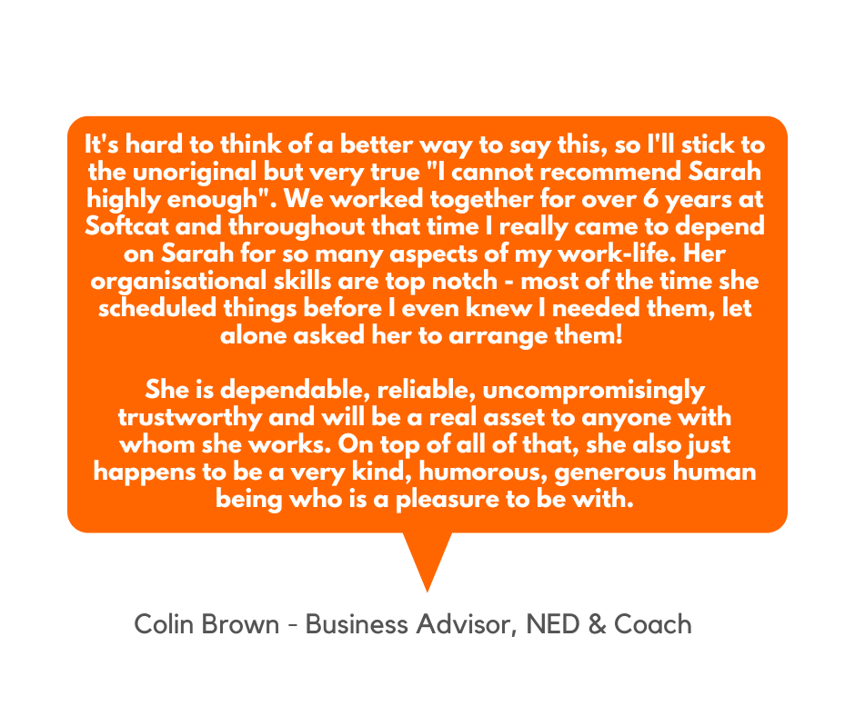 Colin Brown Testimonial for Website