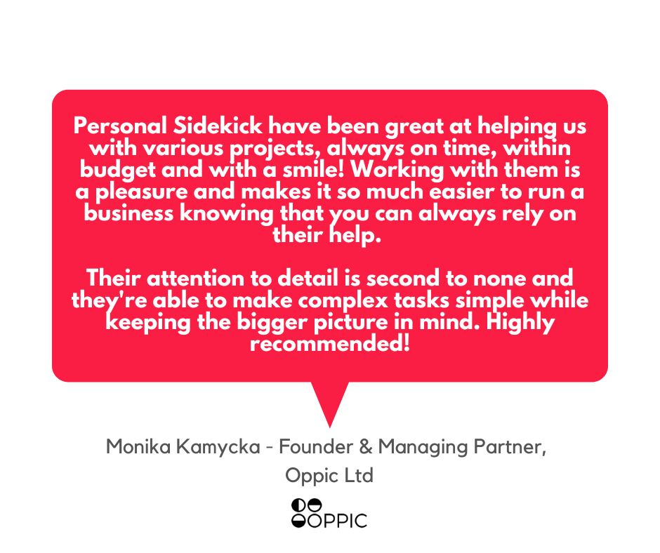 Oppic Testimonial for Website with logo